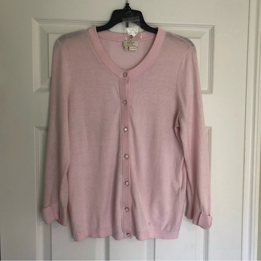 Pink Button-Up Women's Sweater